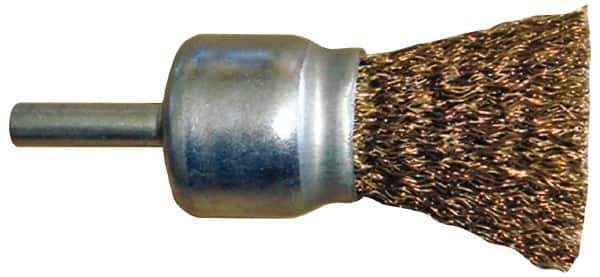 Value Collection - 4" Brush Diam, Flared End Brush - 1/4" Diam Shank, 15,000 Max RPM - USA Tool & Supply