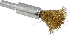 Value Collection - 1/2" Brush Diam, End Brush - Fine Grade, 1/4" Diam Shank, 20,000 Max RPM - USA Tool & Supply