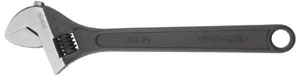 Irwin - 2-1/4" Jaw Capacity, 18" Standard Adjustable Wrench - Chrome Vanadium Steel, Chrome Finish - USA Tool & Supply