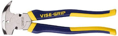 Irwin - 10-1/4" OAL, Fencing Pliers - 13/16" Jaw Length x 0.84" Jaw Width, Standard Head, ProTouch Handle - USA Tool & Supply