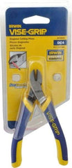 Irwin - 4-1/2" OAL, Diagonal Cutter - 1/2" Jaw Length x 7/64" Jaw Width, Oval Head, ProTouch Handle - USA Tool & Supply