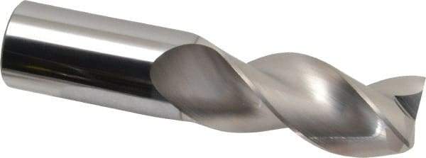 SGS - 1", 2" LOC, 1" Shank Diam, 4-1/2" OAL, 3 Flute, Solid Carbide Square End Mill - Single End, TiB2 Finish, Spiral Flute, 38° Helix, Right Hand Cut, Right Hand Flute, Series 43 - USA Tool & Supply