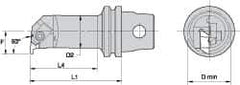 Kennametal - Insert Style NG 2L, 60mm Head Length, Right Hand Cut, Internal Modular Threading Cutting Unit Head - System Size KM32, 11mm Center to Cutting Edge, Series Top Notch - USA Tool & Supply