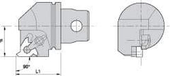 Kennametal - Insert Style LT 16EL, 35mm Head Length, Left Hand Cut, External Modular Threading Cutting Unit Head - System Size KM32, 22mm Center to Cutting Edge, Series LT Threading - USA Tool & Supply