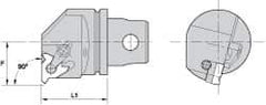 Kennametal - Insert Style LT 16ER, 35mm Head Length, Left Hand Cut, External Modular Threading Cutting Unit Head - System Size KM32, 22mm Center to Cutting Edge, Series LT Threading - USA Tool & Supply