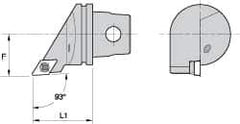 Kennametal - Right Hand Cut, Size KM32, DC.. Insert Compatiblity, External Modular Turning & Profiling Cutting Unit Head - 22mm Ctr to Cutting Edge, 35mm Head Length, Through Coolant, Series Screw-On - USA Tool & Supply