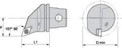 Kennametal - Right Hand Cut, Size KM32, DC.. Insert Compatiblity, Internal Modular Turning & Profiling Cutting Unit Head - 22mm Ctr to Cutting Edge, 35mm Head Length, Through Coolant, Series Screw-On - USA Tool & Supply
