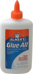 Elmer's - 7.61 oz Bottle White All Purpose Glue - 5 min Working Time, Bonds to Ceramic, Fabric, Leather, Paper & Wood - USA Tool & Supply