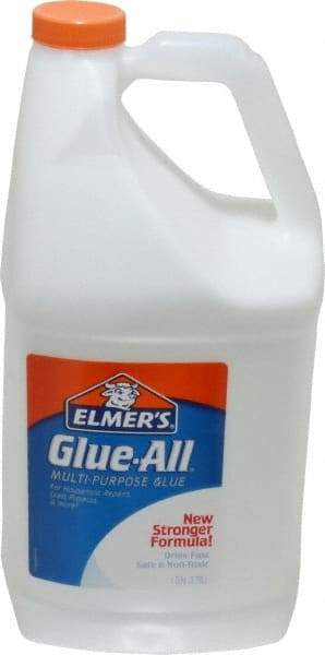 Elmer's - 1 Gal Bottle White All Purpose Glue - 5 min Working Time, Bonds to Ceramic, Fabric, Leather, Paper & Wood - USA Tool & Supply