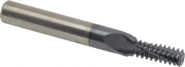 Carmex - 3/8-16 UNC, 0.264" Cutting Diam, 3 Flute, Solid Carbide Helical Flute Thread Mill - Internal Thread, 0.66" LOC, 2-1/2" OAL, 5/16" Shank Diam - USA Tool & Supply