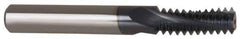 Carmex - 7/16-14 UNC, 0.303" Cutting Diam, 3 Flute, Solid Carbide Helical Flute Thread Mill - Internal Thread, 0.82" LOC, 2-1/2" OAL, 5/16" Shank Diam - USA Tool & Supply