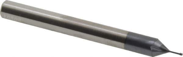 Carmex - #0-80 UNF, 0.045" Cutting Diam, 3 Flute, Solid Carbide Helical Flute Thread Mill - Internal Thread, 0.16" LOC, 2-1/2" OAL, 1/4" Shank Diam - USA Tool & Supply