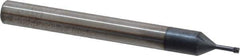 Carmex - M2.5x0.45 Metric Coarse, 0.077" Cutting Diam, 3 Flute, Solid Carbide Helical Flute Thread Mill - Internal Thread, 0.22" LOC, 2-1/2" OAL, 1/4" Shank Diam - USA Tool & Supply