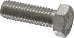Value Collection - 1/2-13 UNC, 1-1/2" Length Under Head Hex Head Cap Screw - Fully Threaded, Grade 18-8 Stainless Steel, Uncoated, 3/4" Hex - USA Tool & Supply