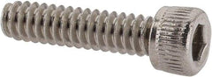 Value Collection - #6-32 UNC Hex Socket Drive, Socket Cap Screw - Grade 18-8 Stainless Steel, Uncoated, 9/16" Length Under Head - USA Tool & Supply