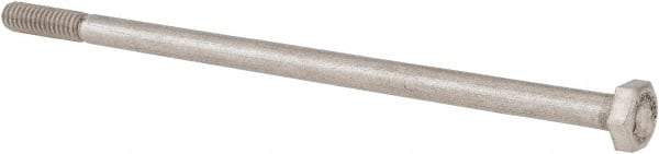 Value Collection - 1/4-20 UNC, 5-1/2" Length Under Head Hex Head Cap Screw - Partially Threaded, Grade 18-8 Stainless Steel, Uncoated, 7/16" Hex - USA Tool & Supply