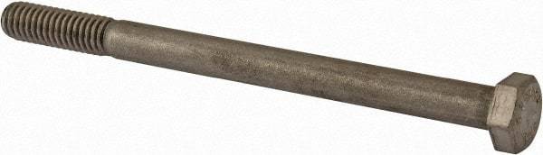Value Collection - 5/16-18 UNC, 4-1/4" Length Under Head Hex Head Cap Screw - Partially Threaded, Grade 18-8 Stainless Steel, Uncoated, 1/2" Hex - USA Tool & Supply
