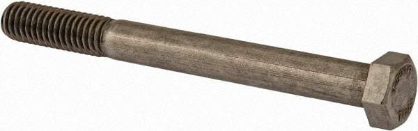 Value Collection - 3/8-16 UNC, 3-3/4" Length Under Head Hex Head Cap Screw - Partially Threaded, Grade 18-8 Stainless Steel, Uncoated, 9/16" Hex - USA Tool & Supply