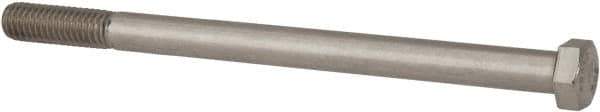 Value Collection - 3/8-16 UNC, 5-1/2" Length Under Head Hex Head Cap Screw - Partially Threaded, Grade 18-8 Stainless Steel, Uncoated, 9/16" Hex - USA Tool & Supply