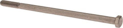 Value Collection - 3/8-16 UNC, 7-1/2" Length Under Head Hex Head Cap Screw - Partially Threaded, Grade 18-8 Stainless Steel, Uncoated, 9/16" Hex - USA Tool & Supply