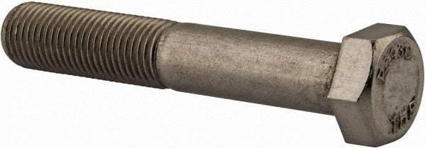 Value Collection - 3/8-24 UNF, 2-1/4" Length Under Head Hex Head Cap Screw - Partially Threaded, Grade 18-8 Stainless Steel, Uncoated, 9/16" Hex - USA Tool & Supply
