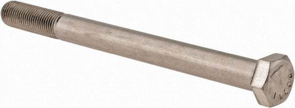 Value Collection - 3/8-24 UNF, 4-1/2" Length Under Head Hex Head Cap Screw - Partially Threaded, Grade 18-8 Stainless Steel, Uncoated, 9/16" Hex - USA Tool & Supply