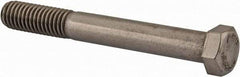 Value Collection - 7/16-14 UNC, 3-1/2" Length Under Head Hex Head Cap Screw - Partially Threaded, Grade 18-8 Stainless Steel, Uncoated, 5/8" Hex - USA Tool & Supply