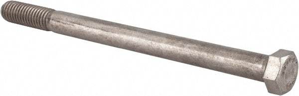 Value Collection - 7/16-14 UNC, 6" Length Under Head Hex Head Cap Screw - Partially Threaded, Grade 18-8 Stainless Steel, Uncoated, 5/8" Hex - USA Tool & Supply