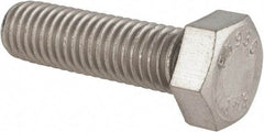 Value Collection - 1/2-13 UNC, 3-1/4" Length Under Head Hex Head Cap Screw - Partially Threaded, Grade 18-8 Stainless Steel, Uncoated, 3/4" Hex - USA Tool & Supply