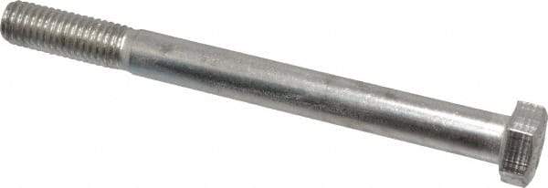 Value Collection - 1/2-13 UNC, 5-1/2" Length Under Head Hex Head Cap Screw - Partially Threaded, Grade 18-8 Stainless Steel, Uncoated, 3/4" Hex - USA Tool & Supply
