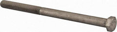 Value Collection - 1/2-13 UNC, 7-1/2" Length Under Head Hex Head Cap Screw - Partially Threaded, Grade 18-8 Stainless Steel, Uncoated, 3/4" Hex - USA Tool & Supply