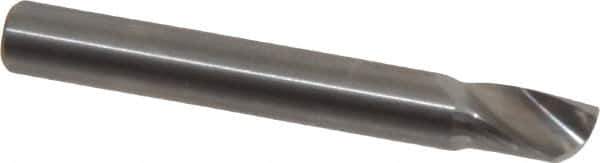 Onsrud - 1/4" Cutting Diam x 3/8" Length of Cut, 1 Flute, Upcut Spiral Router Bit - Uncoated, Right Hand Cut, Solid Carbide, 2" OAL x 1/4" Shank Diam, Single Edge, 22° Helix Angle - USA Tool & Supply