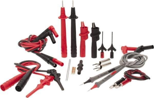 Fluke - 11 Piece, Test Lead Set - 600 Volt Max - USA Tool & Supply