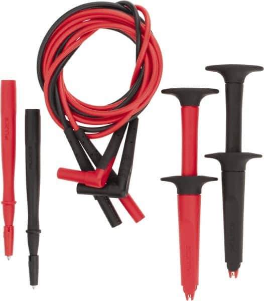 Fluke - Black/Red Electrical Test Equipment Leads Set - USA Tool & Supply