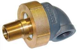 Barco - 3-1/2" Pipe, 3-1/2" Flange Thickness, 90° Casing, Straight Ball Swivel Joint - Bronze Ball & Nut with Iron Body, 340 psi Water, 240 psi Steam, Size Code 16, NPT Ends - USA Tool & Supply