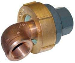 Barco - 3-1/8" Pipe, 3-1/8" Flange Thickness, Straight Casing, 90° Ball Swivel Joint - Bronze Ball & Nut with Iron Body, 340 psi Water, 240 psi Steam, Size Code 12, NPT Ends - USA Tool & Supply