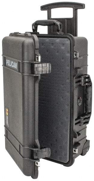 Pelican Products, Inc. - 13-13/16" Wide x 13-13/16" Deep x 9" High, Clamshell Hard Case - Black, Polypropylene - USA Tool & Supply