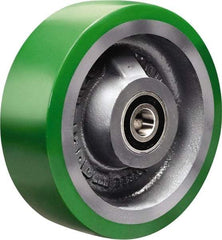 Hamilton - 6 Inch Diameter x 2 Inch Wide, Polyurethane on Cast Iron Caster Wheel - 1,200 Lb. Capacity, 2-1/2 Inch Hub Length, 1/2 Inch Axle Diameter, Sealed Precision Ball Bearing - USA Tool & Supply