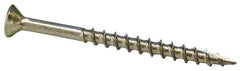 Value Collection - #8 Flat Head, Square Drive Stainless Steel Deck Screw - 1" OAL, Grade 305, Type 17 Point - USA Tool & Supply