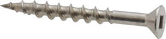 Value Collection - #8 Flat Head, Square Drive Stainless Steel Deck Screw - USA Tool & Supply