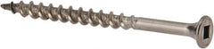 Value Collection - #8 Flat Head, Square Drive Stainless Steel Deck Screw - 2-1/2" OAL, Grade 305, Type 17 Point - USA Tool & Supply