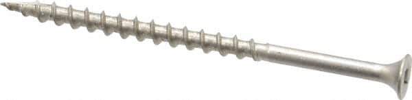 Value Collection - #8 Flat Head, Square Drive Stainless Steel Deck Screw - 3" OAL, Grade 305, Type 17 Point - USA Tool & Supply