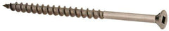 Value Collection - #10 Flat Head, Square Drive Stainless Steel Deck Screw - 3-1/2" OAL, Grade 305, Type 17 Point - USA Tool & Supply