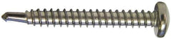 Value Collection - #8, Pan Head, Phillips Drive, 2" Length Under Head, #2 Point, Self Drilling Screw - Grade 410 Stainless Steel - USA Tool & Supply