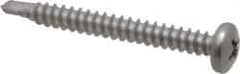 Value Collection - #8, Pan Head, Phillips Drive, 1-1/2" Length Under Head, #2 Point, Self Drilling Screw - Grade 410 Stainless Steel - USA Tool & Supply