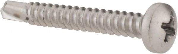 Value Collection - #10, Pan Head, Phillips Drive, 1-1/2" Length Under Head, #3 Point, Self Drilling Screw - Grade 410 Stainless Steel - USA Tool & Supply