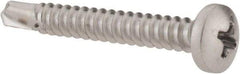 Value Collection - #10, Pan Head, Phillips Drive, 1-1/2" Length Under Head, #3 Point, Self Drilling Screw - Grade 410 Stainless Steel - USA Tool & Supply
