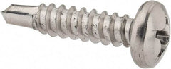 Value Collection - #12, Pan Head, Phillips Drive, 1" Length Under Head, #3 Point, Self Drilling Screw - Grade 410 Stainless Steel - USA Tool & Supply