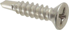 Value Collection - #8, Flat Head, Phillips Drive, 3/4" OAL, #2 Point, Self Drilling Screw - Grade 410 Stainless Steel - USA Tool & Supply