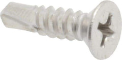 Value Collection - #10, Flat Head, Phillips Drive, 3/4" OAL, #3 Point, Self Drilling Screw - Grade 410 Stainless Steel - USA Tool & Supply